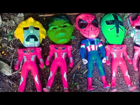 Mengumpulkan Mainan Topeng Ultraman Spiderman Kura Kura Hulk