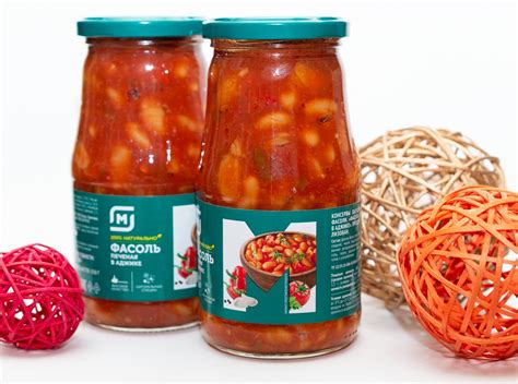 Консервированная фасоль ООО «Вкусный продукт» Печеная в аджике 530г ...