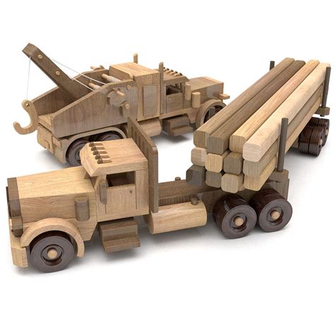 Peterbilt 389 Pro Logging and Tow Trucks Wood Toy Plans & Patterns 2 PDF Downloads SVG Files for ...