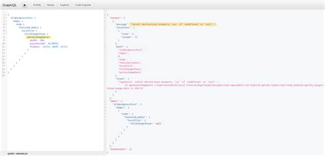 Graphql Gatsby Graphiql Cannot Return Null For Non Nullable Field