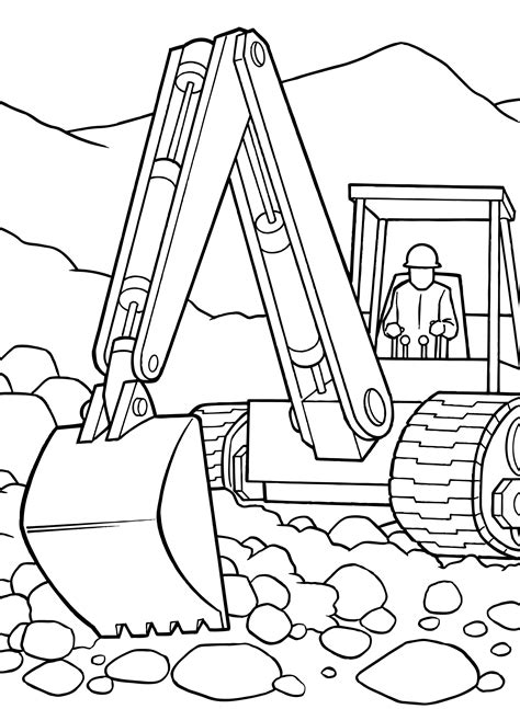 Backhoe Coloring Pages