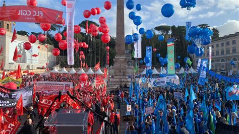 Manifestazione Novembre Roma Landini Cgil Il Governo Porta A