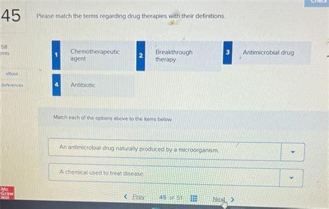Solved Please match the terms regarding drug therapies with | Chegg.com 