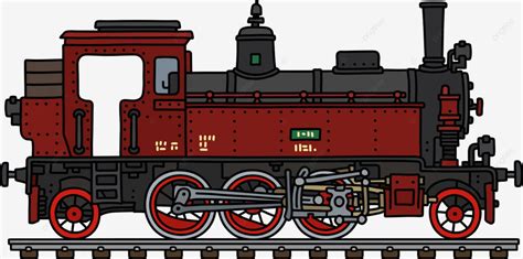 The Old Tank Engine Steam Locomotive Old Train Transportation Vector ...