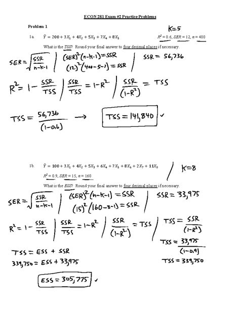 281 Exam2 Practice Problems Solutions ECON 281 Exam 2 Practice