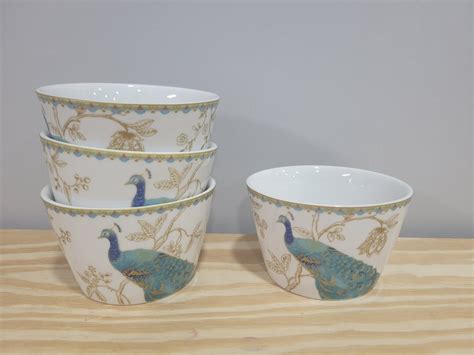 Fifth Peacock Garden Individual Appetizer Bowls Set Of Etsy