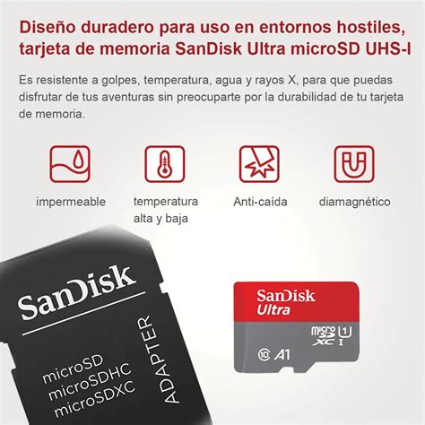 Cart O De Mem Ria Sandisk Ultra Micro Sd Adaptador Sd Cart O De