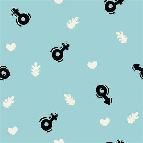 Sex Symbol Female And Male Sign Black White Seamless Pattern Black