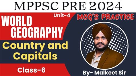 Mppsc Prelims Unit World Geography Mcq S Practice Country