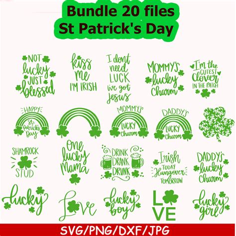 St Patricks Day Svg Bundle Lucky Svg Irish Svg St Patricks Day