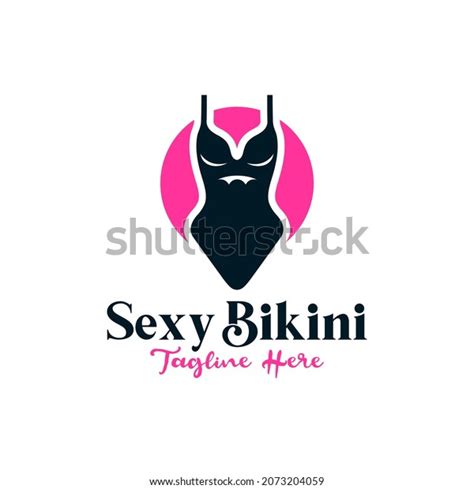 Sexy Bikini Production Illustration Logo Design Stock Vector Royalty
