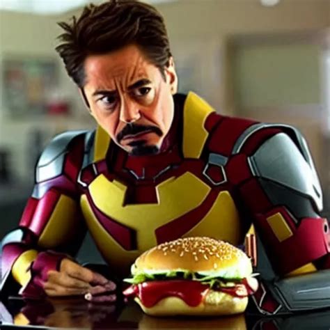 Tony Stark Eating A Cheeseburger Stable Diffusion OpenArt