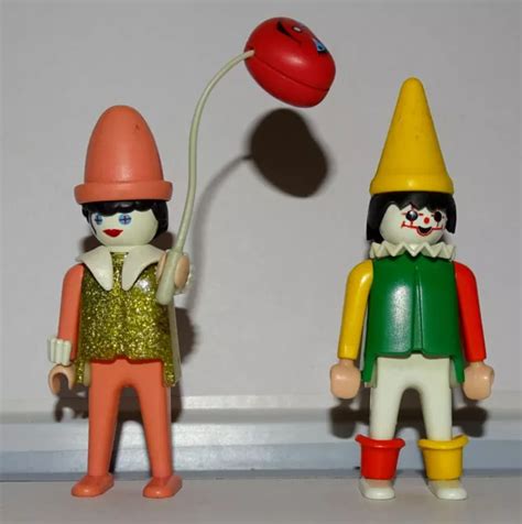 Playmobil Theme Du Cirque Rare Les Personnageq Clown Blanc Avec