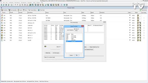 Selecting Tool Holders In Partmaker Full Machine Simulation Fms Youtube