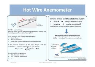 Hot Wire Anemometer Microfabrication Pdf