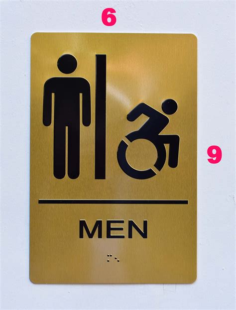 Men Accessible Restroom Ada Sign Hpd Signs The Official Store