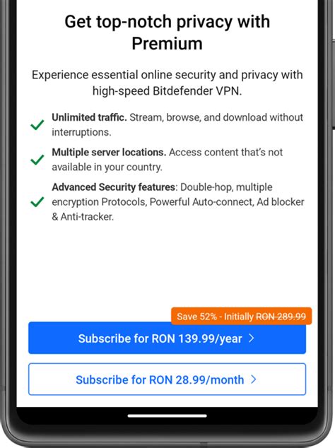 How To Upgrade To Bitdefender Premium VPN On Android