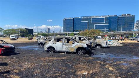 NAIA terminal 3 parking lot operator vows compensation for fire-damaged ...