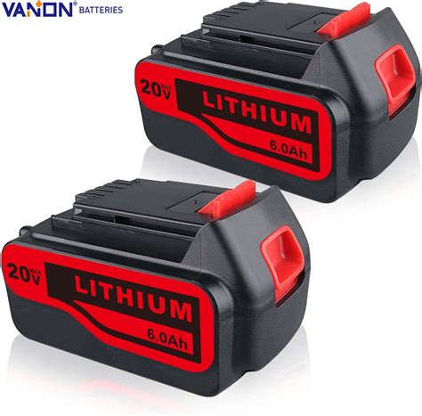 2Pack LB2X4020 20V 6000mAh Lithium Battery For Black Decker Battery