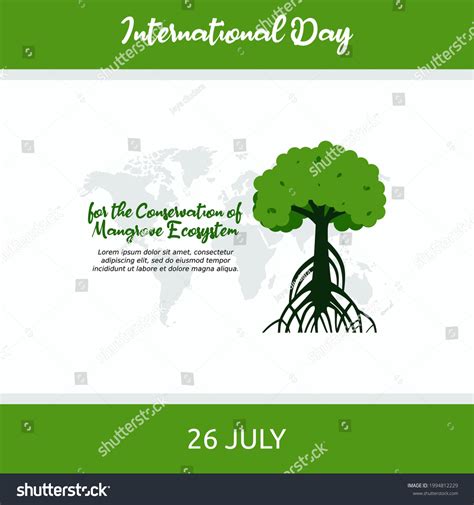 Vector Graphic International Day Conservation Mangrove เวกเตอร์สต็อก