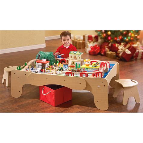 Maxim® Wood Train & Activity Table Set - 147357, Toys at Sportsman's Guide