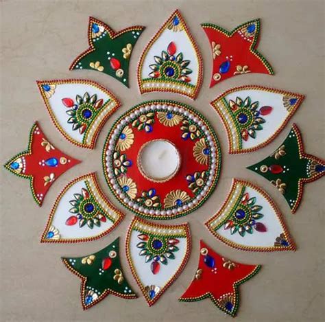 27 Best Kundan Rangoli Designs For Your Inspiration