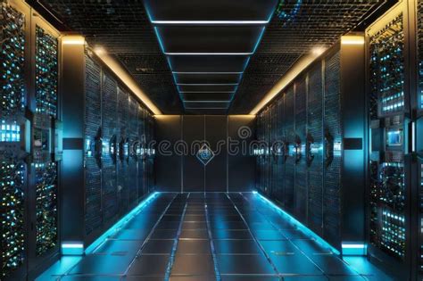 Server Racks in Server Room Data Center Editorial Photography - Image ...