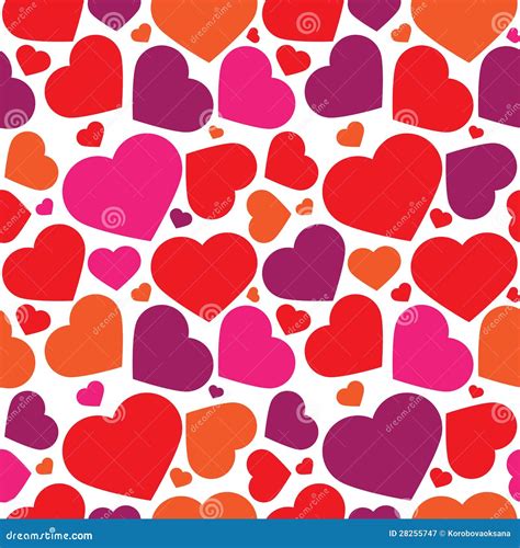 Vector Seamless Pattern Of Heart Stock Vector Illustration Of Wedding