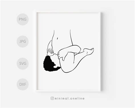 Erotic Line Art Sex Pose Svg Oral Sex Drawing Print Minimal Erotic