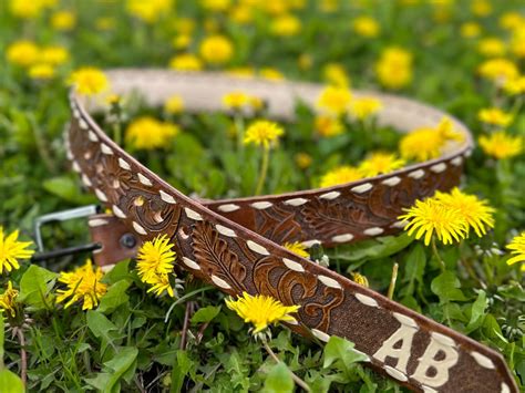 Personalized Hand Tooled Full Grain Leather Western Belt Etsy