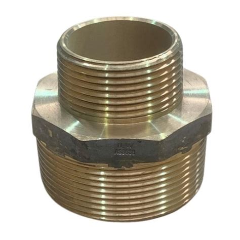 Brass Hex Nipple Reducing 80mm X 50mm