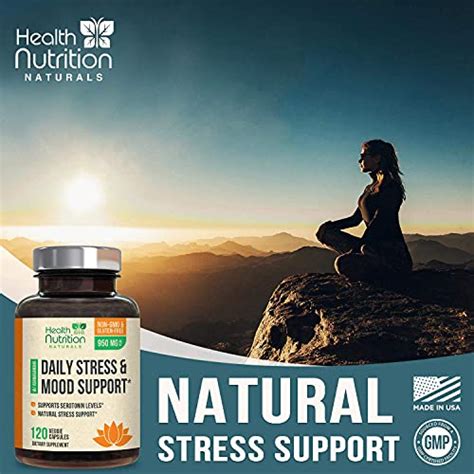 Stress Support Supplement 1000mg Natural Herbal Formula For Calm