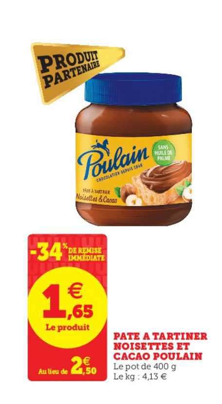 Promo P Te Tartiner Noisettes Et Cacao Poulain Remise Imm Diate