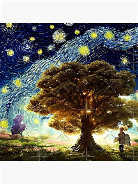 "Magic Tree Under The Starry Night | 2" Poster for Sale by MoMoY-GeMoY | Redbubble