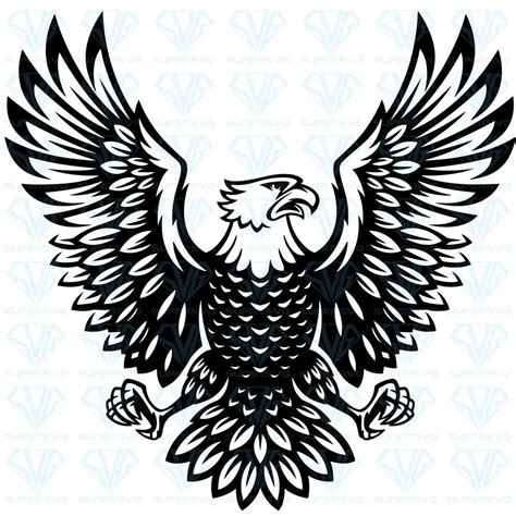 Eagle Symbol Illustration Svg Files For Silhouette Files For Cricut Svg