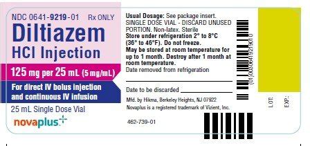 Diltiazem Injection Package Insert Drugs