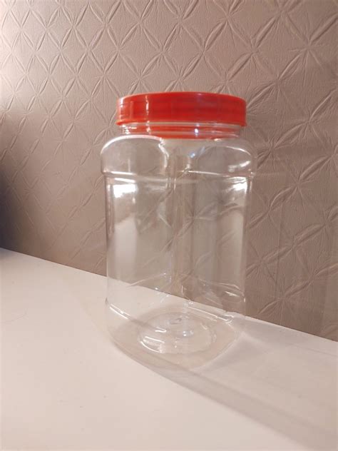 Transparent Square 1000 ML Pet Jar For Beverage At Rs 9 50 Piece In