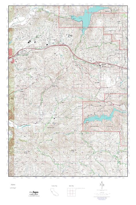 Mytopo Alpine California Usgs Quad Topo Map