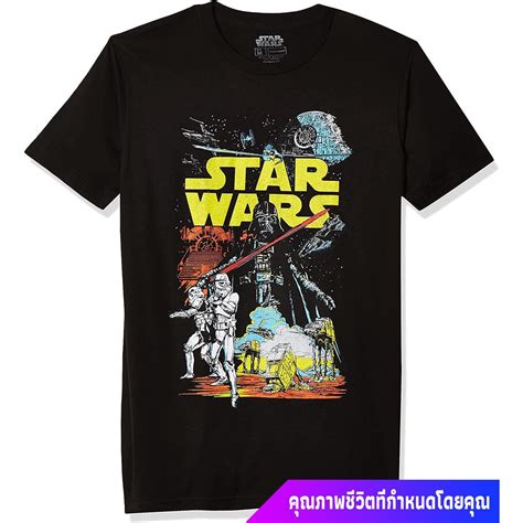 เสื้อยืดสตาร์วอร์ส เยาวชน Star Wars Mens Rebel Classic Graphic T Shirt Sale เสื้อยืดคอกลม