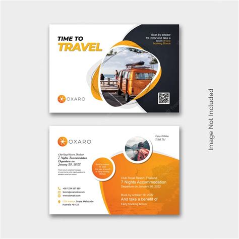 Premium Vector | Travel Postcard Template