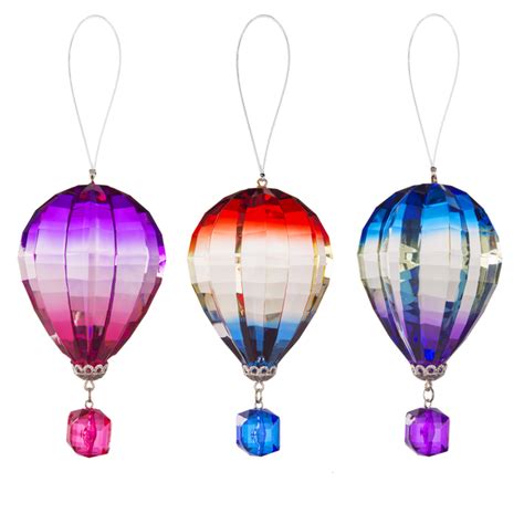 4 25 Acrylic Hot Air Balloon Assorted ACRY 433 Spencer S Garden Centre