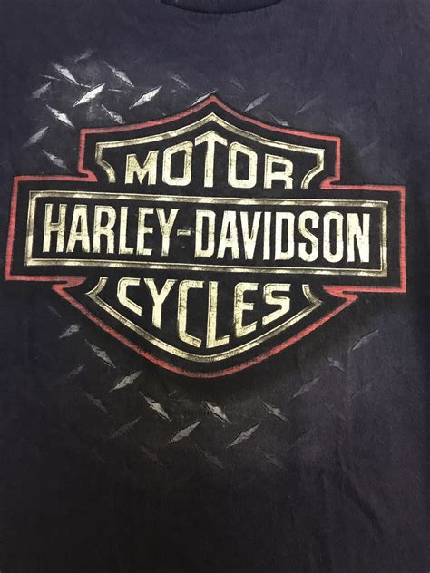 Harley Davidson MotorCycles Bald Eagle Orlando Navy T Gem