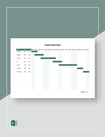 event gantt chart excel template  templatenet