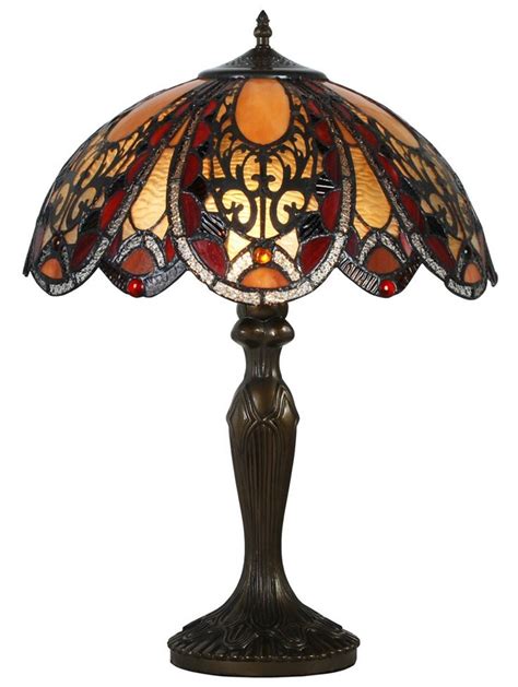 Casa Padrino Tiffany Tischleuchte Bronze Mehrfarbig Ø 40 5 x H 59 cm