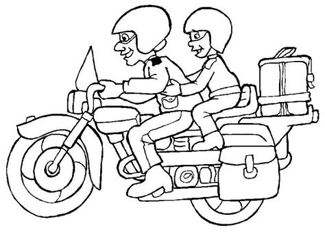 Dibujo De Motocicleta Para Colorear Y Pintar