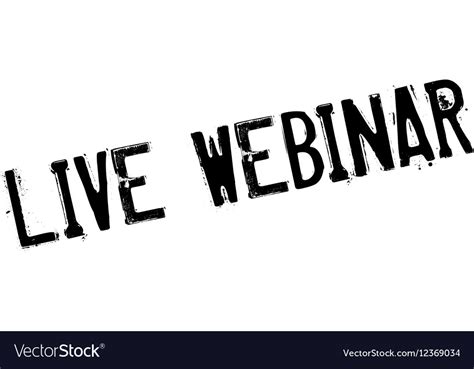 Live Webinar Stamp Royalty Free Vector Image Vectorstock