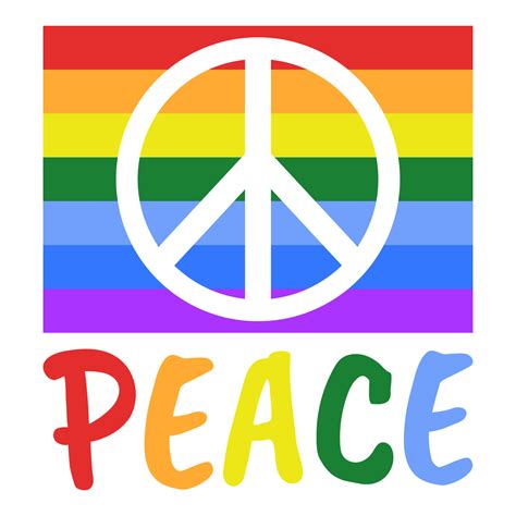 Rainbow Colored Peace Signs