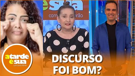 Sonia Abr O Diz Que Tadeu For Ou Um Pouco Na Elimina O De Paula No