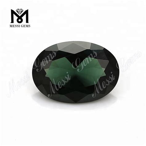 Synthetic 10x14mm Oval Shape 152 Green Spinel Stone