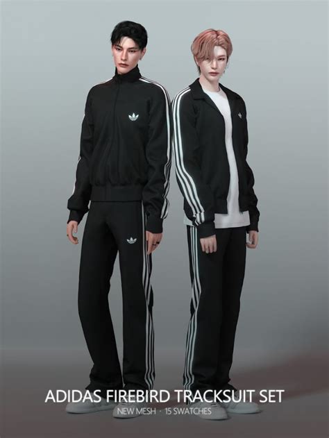 Adidas Firebird Tracksuit Set Ronasims Sims 4 Men Clothing Sims 4 Male Clothes Sims 4